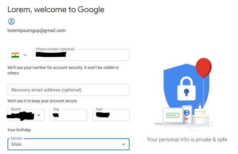 GCP Setup Create Gmail Account 2