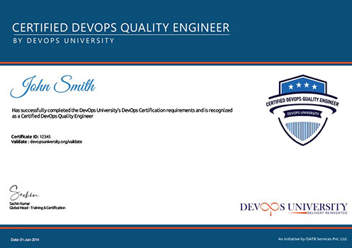 Certified DevOps Quality Engineer Certification
