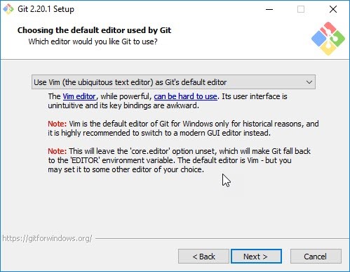 Select Default Editor Step-5