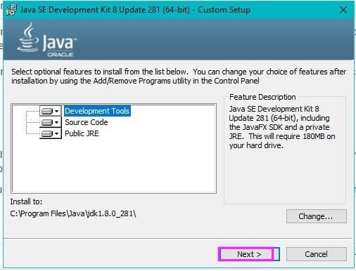 Java Installation Step4