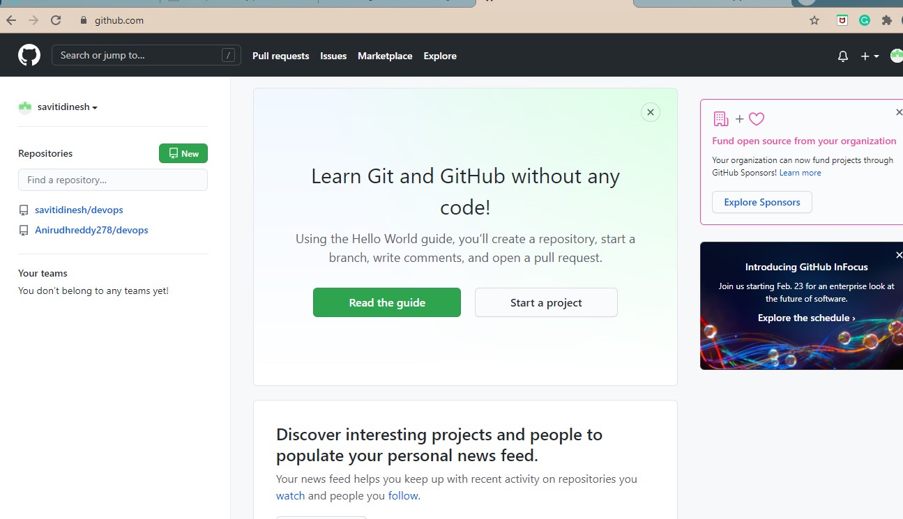 Start GitHub Project